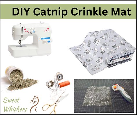 DIY Catnip Crinkle Mat | Sweet Whiskers Catnip Mat Diy, Diy Cat Treats, Diy Cat Enclosure, Cat Ramp, Pet Crafts, Animal Treats, Homemade Cat Toys, Diy Pet Toys, Dog Tree