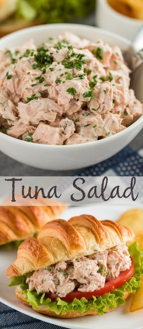 Classic Tuna Salad! Whip up a quick and delicious tuna salad with creamy dressing, fresh veggies, and zesty flavors. Perfect for sandwiches, wraps, or a light lunch! Tuna Salad Recipes, Salad With Creamy Dressing, Tuna Salad Sandwich Recipe, Tuna Salad Recipe Healthy, Classic Tuna Salad, Healthy Tuna Salad, Fish Friday, Tuna Salad Sandwich, Sandwiches Wraps