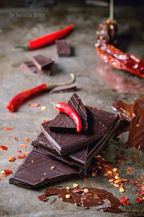 Photograph Chocolate & Pepper by Natasha Breen on 500px Chocolate Shots, Spicy Drinks, Chocolate Chili, Hottest Chili Pepper, Agaves, Thanksgiving Desserts, Red Hot Chili Peppers, Chocolate Cherry, Hot Chili