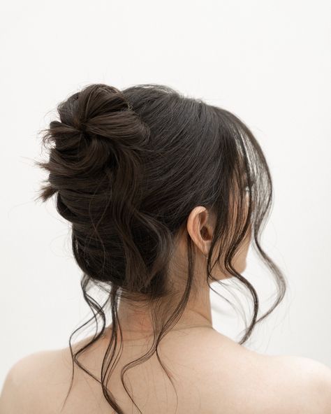 24 Stunning Winter Formal Hairstyles: Elegant Looks for Every Hair Type and Length Wispy Bun Updo, Elegant Updo With Bangs, Boho Bun Hairstyles, Formal Updo With Bangs, Intricate Braided Updo, Voluminous Bun, Winter Formal Hairstyles, Hairstyles Elegant, Voluminous Ponytail