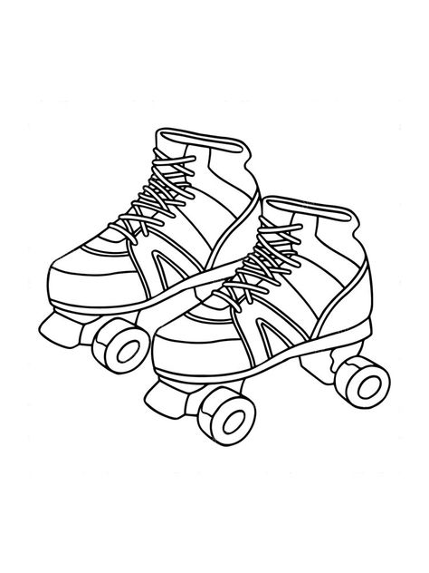 Sports Coloring Pages, Arms And Abs, Shoulder Muscles, Cool Coloring Pages, Paint Roller, Roller Skate, Jump Rope, Roller Skating, Coloring Page