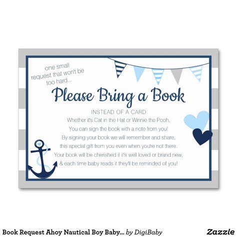 Small Baby Shower Ideas, Nautical Baby Shower Boy, Baby Shower Checklist, Planning List, Ahoy Its A Boy, Baby Reading, Baby Shower Card, Baby Shower Diaper Raffle, Nautical Baby Shower