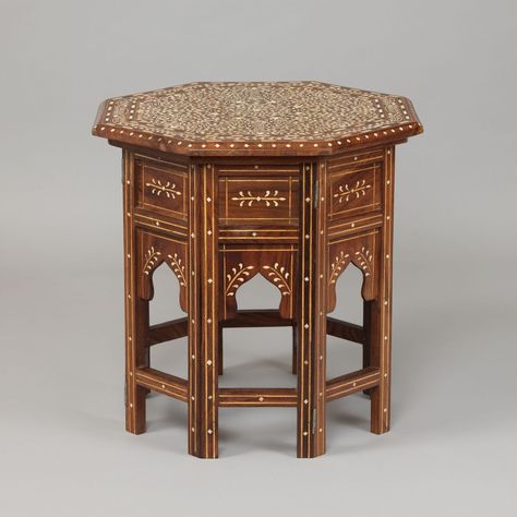 Octagonal Star Table Moroccan Table, Drum Side Table, Moroccan Furniture, Wooden Table Top, Drum Table, Wood Wax, Traditional Furniture, Bone Inlay, Side Table Wood