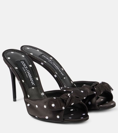 Polka Dot Heels, Cowboy Shoes, Mules Sandals, Dance Heels, Boots Square Toe, Mid Heels Pumps, Dolce Gabbana Shoes, Heeled Mules Sandals, Heel Mules