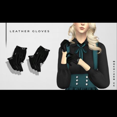 Sims 4 custom content leather gloves accessory for female sims by Mochizen CC - Download - Sims 4 Cc Accessories, Suspenders Dress, Female Sims, Sims 4 Download, Sims 1, Cc Sims, Sims 4 Game, Black Gloves, Suspender Dress