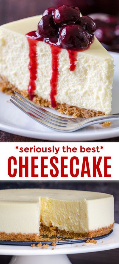 Cheesecake Recipes With Graham Crust, Cheesecake Recipes For Easter, Kraft Cheesecake Recipes, Baked Cherry Cheesecake Recipe, Amish Cheesecake Recipes, Easy To Make Cheesecake, Cheesecake Recipes Crustless, Easy Cheesecakes To Make, Amazing Cheesecake Recipes