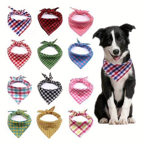 Faster shipping. Better service Style Bandana, Plaid Dog Bandana, Bandana Bibs, Dog Scarf, Bandana Dog, Pet Scarf, Dog Scarfs, Bandana Bib, Multi Pattern