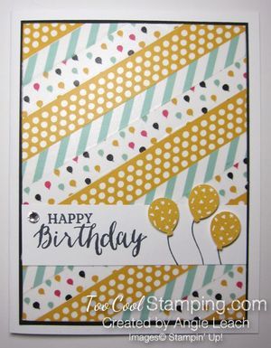 Washi tape party - curry Scrappy Cards, Stampin Up Birthday Cards, Washi Tape Cards, Washi Tape Diy, Candle Cards, Bday Cards, Quick Cards, Cards Birthday, Assisted Living