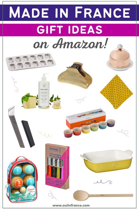 If you can't get to France, the next best thing is to get some made in France items that'll make you think of la belle France every time you use them. Whether you're considering one of these French things for yourself or a very special Francophile friend on your list, the best part is that all of these French things made in France are available on Amazon. It doesn't get easier than that! #amazongifts #madeinfrance #francophile #francophilegifts #france #giftideas #frenchlifestyle What To Buy In France, Lyon France Travel, Francophile Gifts, Gifts On Amazon, French Things, France Itinerary, French Gifts, French Lifestyle, France Travel Guide