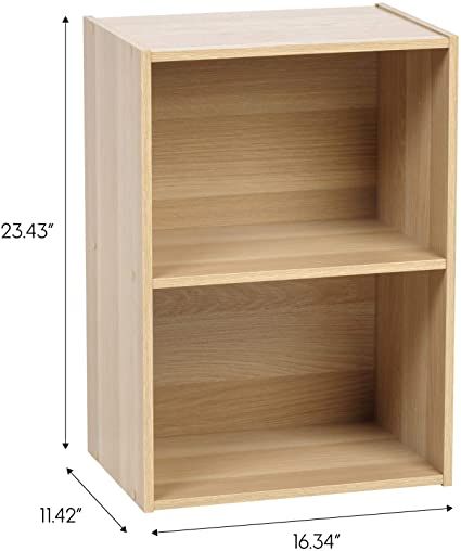 AmazonSmile: IRIS USA 2-Tier Wood Storage Shelf, Light Brown: Furniture & Decor Small Book Shelf, Shelf Light, Mini Bookshelf, Mini Shelf, Storage Bookshelf, Wood Storage Shelves, Cabinet For Living Room, Bookshelf Cabinet, Bookshelf Storage