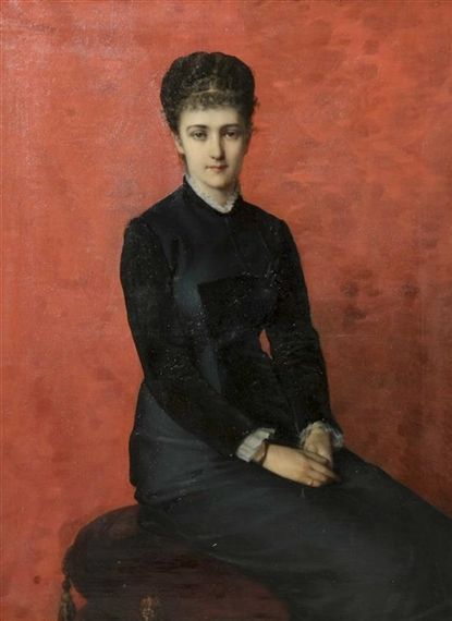 View Portrait of a Lady (1878) By Benner Emmanuel; Oil on canvas; 44 3/4 x 34 3/4 in; Signed; . Access more artwork lots and estimated & realized auction prices on MutualArt. Ilya Repin, Google Art Project, Russian Artists, Russian Art, A Chair, Art Google, Self Portrait, Contemporary Artists, Bath Towel