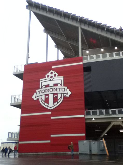 This is on the side of the Toronto FC's stadium Toronto Fc, On The Side, Toronto, Mls, Sports Jersey, Siding, Soccer, Quick Saves, Football