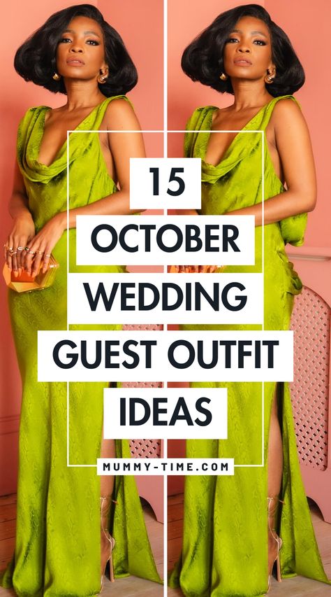 🍂 Finding the perfect ensemble for a fall wedding just got easier with our October Wedding Guest Outfit Ideas! Think of warm layers, rich colors, and the perfect blend of style and comfort. Whether you're headed to a rustic outdoor wedding or a chic indoor event, these outfits will have you looking your best. Get inspired by these trendy and timeless October Wedding Guest Outfit Ideas and shine at your next event! ✨👗 Guest To Wedding Outfit, Wedding Event Outfits For Guest, A Line Guest Wedding Dress, Wedding Reception Outfits Guest, Wedding Rehearsal Guest Outfit, Vow Renewal Guest Outfit, Museum Wedding Guest Outfit, Brown Wedding Guest Outfit, Fall Wedding Guest Couple Outfits