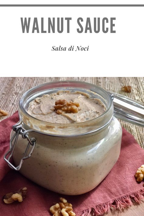 It may not look like much, but don't let that fool you! One bite of this delicious Walnut Sauce (Salsa di Noci) and you'll be slathering it on everything from gnocci to roasted chicken! It's essentially a walnut paste, thinned with milk. I add a touch of Prescinseua to create a velvety texture, Parmiggiano Reggiano for a salty bite and garlic and fresh marjoram to round it out. Walnut Paste Recipe, Savoury Sauces, Walnut Chicken, Walnut Sauce, Breakfast Appetizers, Walnut Recipes, Roasted Walnuts, Sauce For Chicken, Savory Sauce