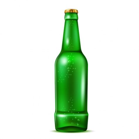 Realistic green beer bottle with bubbles | Premium Vector #Freepik #vector #beer-bottle #cold-beer #glass-bottle #alcohol Green Beer Bottles, Bottle Alcohol, Green Beer, Cold Beer, Beer Glass, Vector Photo, Glass Bottle, Beer Bottle, Premium Vector