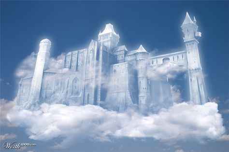 Cloud Castle Cloud City Aesthetic, Buildings In Minecraft, Cloud World, Cloud Kingdom, Cloud Castle, Castle In The Clouds, Vampire Pictures, Cloud City, Dreamcore Weirdcore