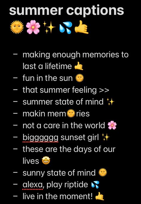 Trendy Ig Captions, Hot Weather Instagram Story, Trendy Insta Captions, Sunny Instagram Caption, Sunny Insta Captions, Hot Weather Captions, Cute Aesthetic Quotes Short, Short Simple Quotes, Weather Captions