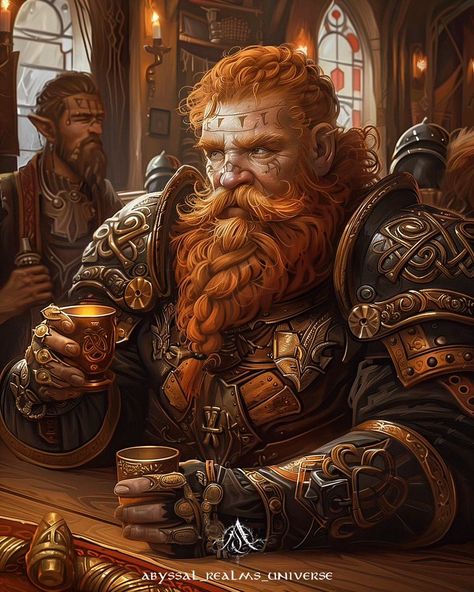 Dwarven Tavern, Dwarves Dnd, Dwarves Art, Fantasy Tavern, Warhammer Dwarfs, Old Warrior, Moonless Night, Pathfinder Character, Dragon Tales