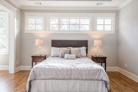 Huge Front Porch, Window Above Bed, Craftsman Window, Transom Window, Square Windows, Lexington Home, Office Library, Transom Windows, Window Bed