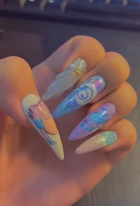 #genshinimpact #nailart #genshin #kokomi @/kanwezine on tiktok Kokomi Nails Genshin, Kokomi Nails, Genshin Nails, Genshin Kokomi, Nail Inspo Nail Art, Manicures Designs, Nails Nails, Style Board, Art Designs