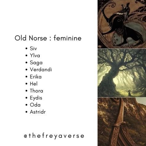 Female Viking Names Warrior Women, Norse Goddess Aesthetic, Old Norse Names, Valkyrie Norse Mythology Aesthetic, Old Norse Names And Meanings, Norse Names Girl, Old Norse Aesthetic, Norse Names, Writing Prompts Poetry