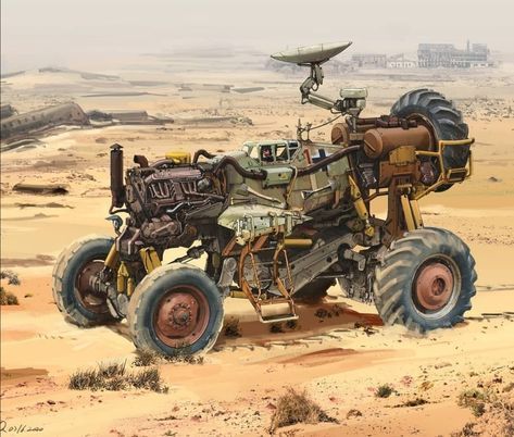 Zombie Survival Vehicle, Dieselpunk Vehicles, Apocalypse World, Post Apocalyptic Art, Apocalypse Art, Bf 109, Arte Punk, Arte Cyberpunk, Post Apocalypse