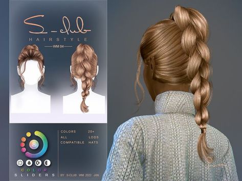 Sims 4 Cc Hair Alpha Medium, Sims 4 Cc Hair Updos, The Summer I Turned Pretty Sims 4, Sims 4 Hair The Sims Resource, Sims 4 The Sims Resource Cc, S Club Sims 4 Hair, Sims Cc Hairstyles, Ts4 Cc Hair Girl, Braid Sims 4 Cc