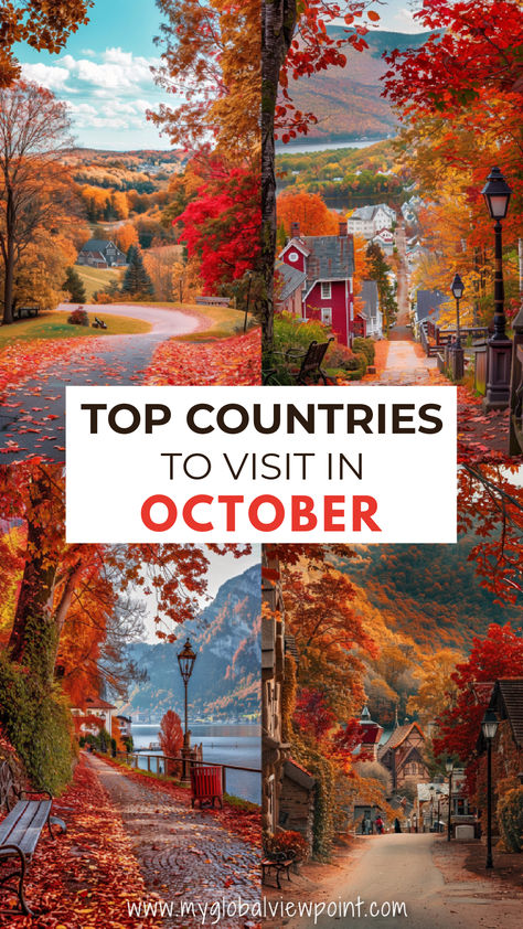 Scenic travel destinations to visit in October Best Places To Travel In Fall, Where To Travel In October, Best Places To Travel In October, Best Places To Visit In October, Germany In October, England In October, Europe In October, Autumn In Italy, Oktoberfest In Germany