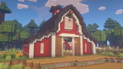 Chalet Minecraft, Minecraft Farm House, Minecraft Barn, Villa Minecraft, Construction Minecraft, Minecraft Decoration, Minecraft Interior Design, Minecraft House Plans, Minecraft Farm