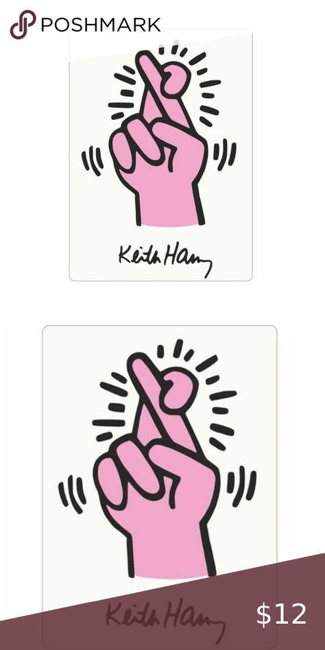 Keith Haring Crossed Fingers 爛 Magnet Crossed Fingers, Keith Haring, Magnets, Boutique, Closet