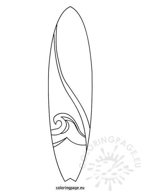 Cute Longboards, Small Surfboard Tattoo, Surfboard Art Drawing, Surfboard Line Art, Surfboard Design Art, Cartoon Surfboard, Painted Surfboard Ideas, Surf Board Drawing, Surfboard Tattoo