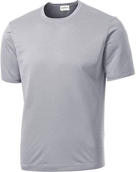 Amazon.com: Clothe Co. Mens Short Sleeve Moisture Wicking Athletic T-Shirt, Iron Grey, S: Clothing Shoes Jewelry, Moisture Wicking, Sports, Silver, T Shirt