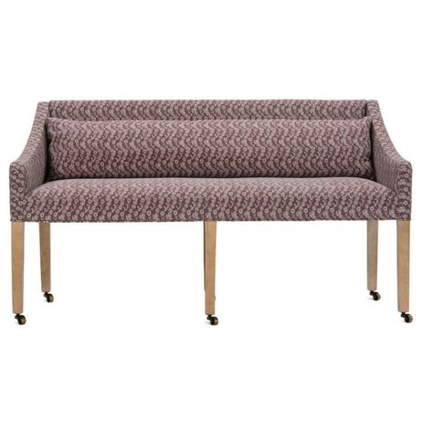 Maroon Espalier Odessa Dining Banquette - Rowe Furniture Book Endpapers, Upholstered Banquette, Dining Banquette, Candle Table Decorations, Chaise Chair, Study Furniture, Rowe Furniture, Bedroom Sideboard, Chair Storage