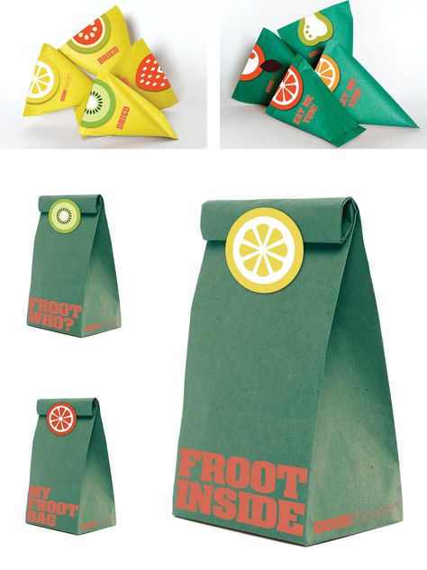 Good FrootFresh and dried fruits packaging design for local greengrocer Dried Fruits Packaging, Fruits Packaging, Vegetable Packaging, Chip Packaging, Fruit Logo, Fruit Packaging, Cool Packaging, Box Packaging Design, Packaging Bag