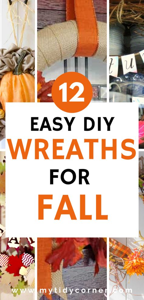 How To Make An Autumn Door Wreath, Diy Fall Wreath Tutorial, Sunflower Wall Hanging Diy, September Wreaths For Front Door Diy, Easy Fall Wreaths To Make, Front Door Fall Wreath, Easy Wreaths To Make Simple, Easy Fall Decor Ideas For The Home, Fall Wearths Ideas Diy