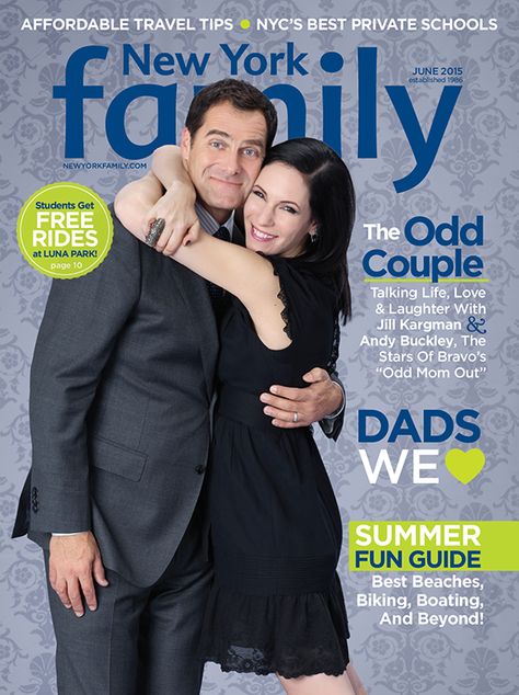 June 2015 - Jill Kargman & Andy Buckley Andy Buckley, Family Magazine, Cool Birthday Cakes, Private School, S 10, Birthday Cakes, Hanukkah, Summer Fun, Parenting