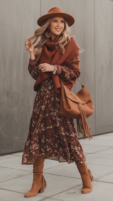 🌸✨ Embrace the carefree elegance of Boho Chic with these stunning outfit inspirations! From flowy maxi dresses and layered accessories to fringe jackets and wide-brim hats, discover how to style the perfect bohemian look for any occasion. 🌿 Perfect for festivals, casual outings, or dreamy photoshoots! Get ready to unleash your inner free spirit with these trendy tips! 💕

👉 Click to read more and elevate your wardrobe with Boho Fashion trends! Boho Outfit Aesthetic, Layered Accessories, Bohemian Prints, Crochet Pieces, Flowy Dresses, Boho Outfit, Brim Hats, Flowy Maxi Dress, Bohemian Look