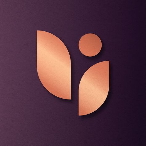 Copper business logo psd modern icon design | premium image by rawpixel.com / Kappy Kappy Copper Logo Design, Rose Gold Background, Copper Logo, Rose Gold Backgrounds, Background Purple, Luxury Background, Tv Design, Logo Psd, Logo Background