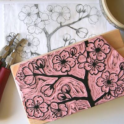 print & pattern: DESIGNER - kim buchheit Hand Carved Stamps Pattern, Linoprint Art, Eraser Carving, Homemade Stamps, Diy Stamps, Dry Point, Eraser Stamp, Carved Stamps, Lino Cuts