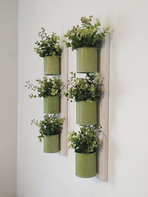 Modern farmhouse kitchen wall decor wall mounted vase with | Etsy Greenery Walls Indoor, Rustic Wall Planters Indoor, Living Wall Indoor Pots & Planters, Wall Vases With Flowers Farmhouse, Hanging Vases On Wall Ceramic, Living Wall Pots & Planters, Herb Garden Wall, Wall Mounted Vase, Greenery Wall Decor