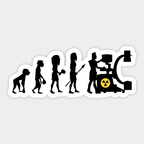 Rad Tech Stickers, Radiology Illustration, Radiology Logo, Radiology Art, Darwin Funny, Radiology Gift, Radiologic Technologist, Radiology Student, Evolution Of Man