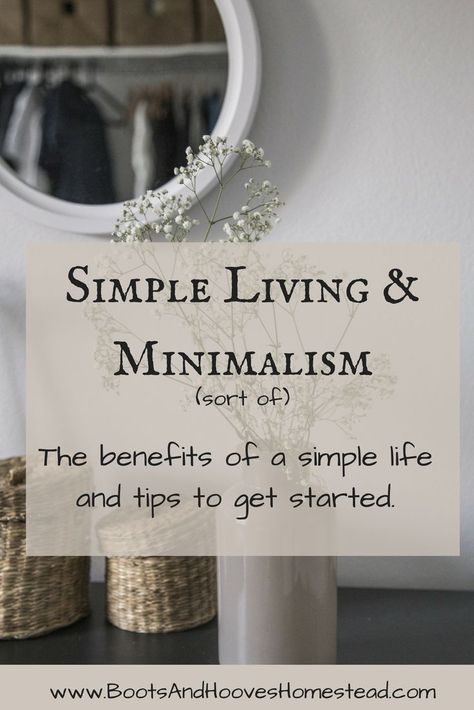 Simple Living & Minimalism (sort of) The benefits of a simple life and tips to get started. Frugal living. Frugally. Homesteading. Simple life. Living simply. Minimalism Living, Minimalism Challenge, Simple Living Lifestyle, Interior Design Minimalist, A Simple Life, Minimalism Lifestyle, Minimal Living, The Simple Life, Simpler Lifestyle