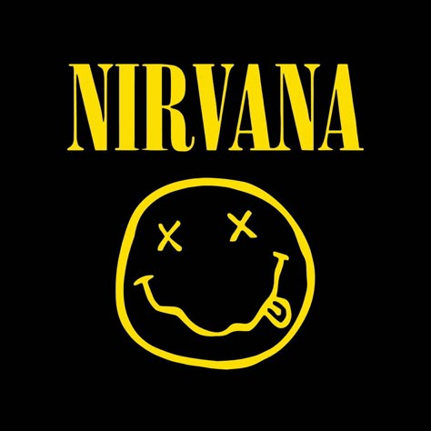 Nirvana Logo, Nirvana, Download File, Digital Files, Instant Download, Yellow, Black