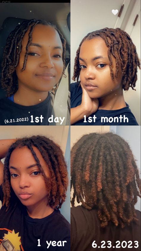 1 Month Locs, Starter Locs On Fine Hair, 1 Year Locs, Natty Dreads, Locs Starter, Loc Growth, Black Hair Hairstyles, Locs Inspiration, Loc Goals