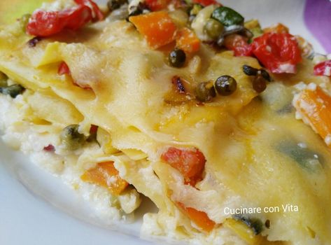 Lasagne alle verdure Cioppino Recipe, Confort Food, Food Therapy, Pasta Fresca, Batch Cooking, Tortellini, Cheeseburger Chowder, Lasagna, Italian Recipes