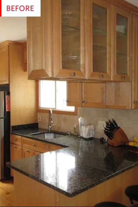 Dark Granite Countertops Kitchen, Black Granite Countertops Kitchen, Dark Granite Countertops, Black Granite Kitchen, Granite Tile Countertops, Tile Countertops Kitchen, Black Kitchen Countertops, Brick Backsplash Kitchen, Beige Backsplash