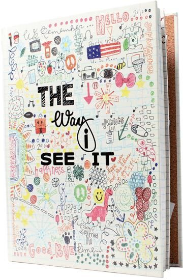 Doodle Yearbook Theme, Yearbook Club Ideas, Yearbook Doodles, Diy Yearbook, Textbook Layout, Elementary Yearbook Ideas, Yearbook Covers Themes, Yearbook Club, Teaching Yearbook