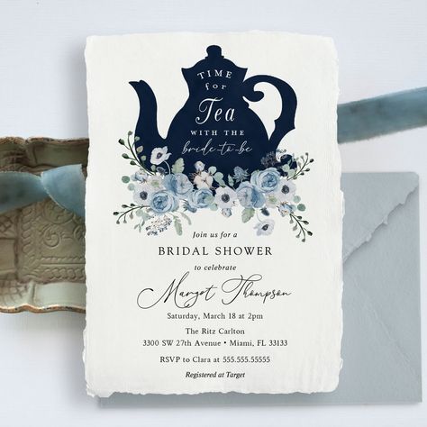 Tea Bridal Shower Favors, Tea Party Bridal Shower Invitations, Tea Bridal Shower Invitations, Tea Party Bridal, Sunflower Bridal Shower, Bridal Tea Party, Couples Bridal Shower, Tea Party Invitations, Bridal Shower Food