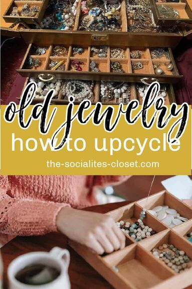 Wondering what to do with old jewelry? Check out these tips for using old costume jewelry in ways you may not have thought of.Posts may be sponsored. This post contains affiliate links, which means I will make a commission at no extra cost to you should you click through and make a purchase. As an Amazon Associate I earn from qualifying purchases. What to Do With Old Jewelry Old, worn-out or simply out-of-fashion costume jewelry doesn’t have to end up in the trash. Many of us have t… Vintage Jewellery Crafts, Vintage Buttons Crafts, Old Costume, Jewelry Craft Ideas, Vintage Jewelry Diy, Costume Jewelry Crafts, Old Jewelry Crafts, Upcycled Vintage Jewelry, Found Object Jewelry