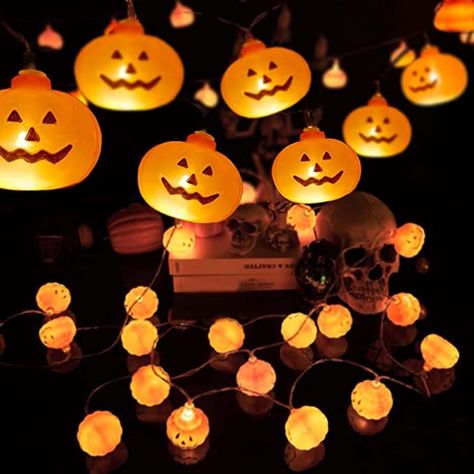 Pumpkin Fairy, Halloween String Lights, Thanksgiving Funny, Haunted House Decorations, Labu Halloween, Halloween Fairy, Battery String Lights, Lantern String Lights, Flickering Lights